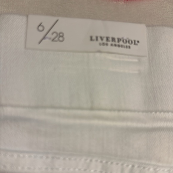 NWT Liverpool Los Angeles The Crop Pull-On Rolled Cuff Jeans white - Picture 11 of 16